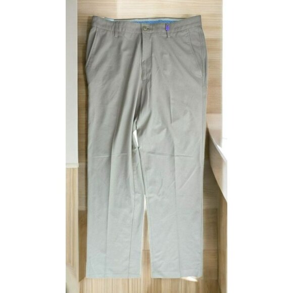Footjoy FJ Mens Golf Pants W34/L32 Beige Lightweight Stretch - Picture 1 of 8